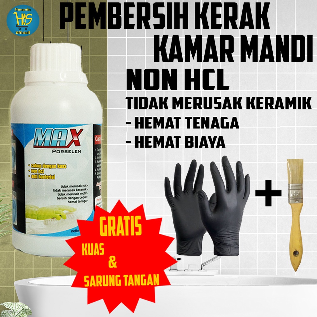 Pembersih Porselen Kamar Mandi Kerak Keramik Toilet Wc Max Porselen Ampuh