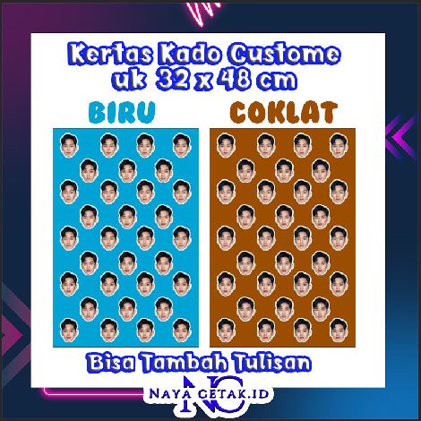 

cetak kertas kado sampul custome wraping papper