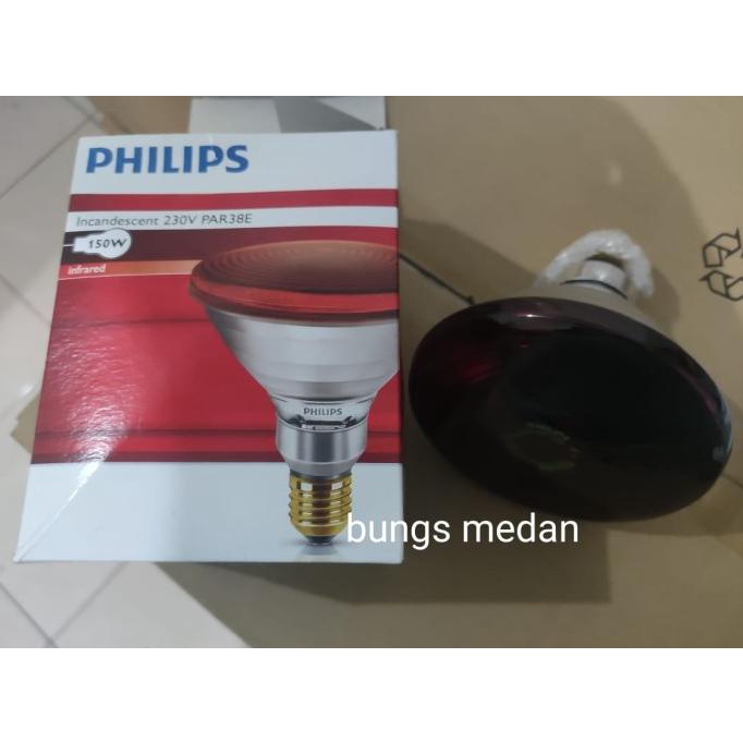 Lampu Infrared INFRAPHIL Philips PAR38 PAR 150W 150 watt TERAPI SOROT
