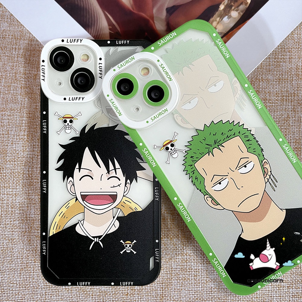 Luffy Zoro Casing Ponsel Realme 10 9 8 8Pro 6i 8i 9pro+5i 5 9i 5s 10Pro+C33 C55 C25 C35 C12 C21Y C25Y C30 C20 C15 C11 C21 C31 C25s C3 C20A GT Kartun One Piece Soft TPU Sarung