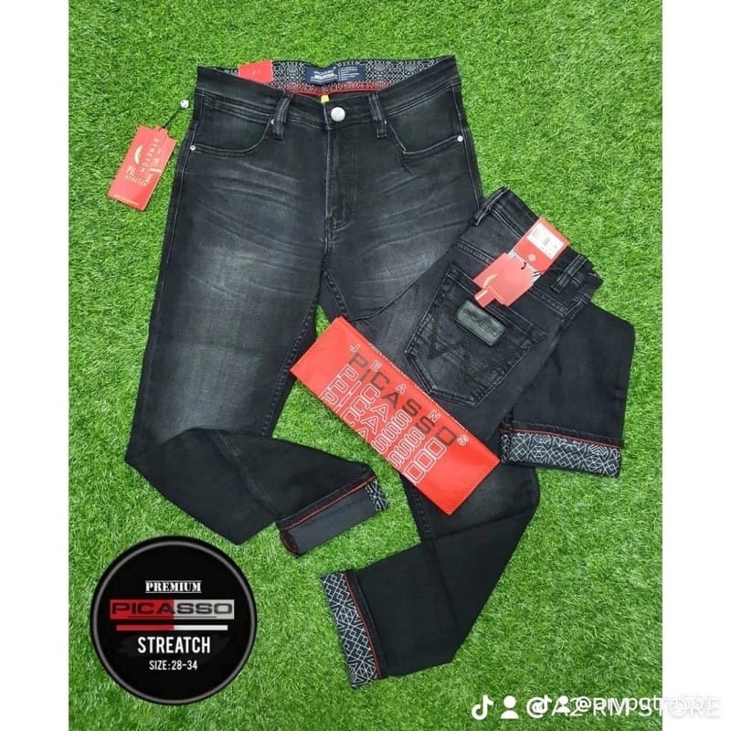Celana Jeans Pria Picasso Original Slimfith Model Terbaru / Picasso pria model karet atau slimfith