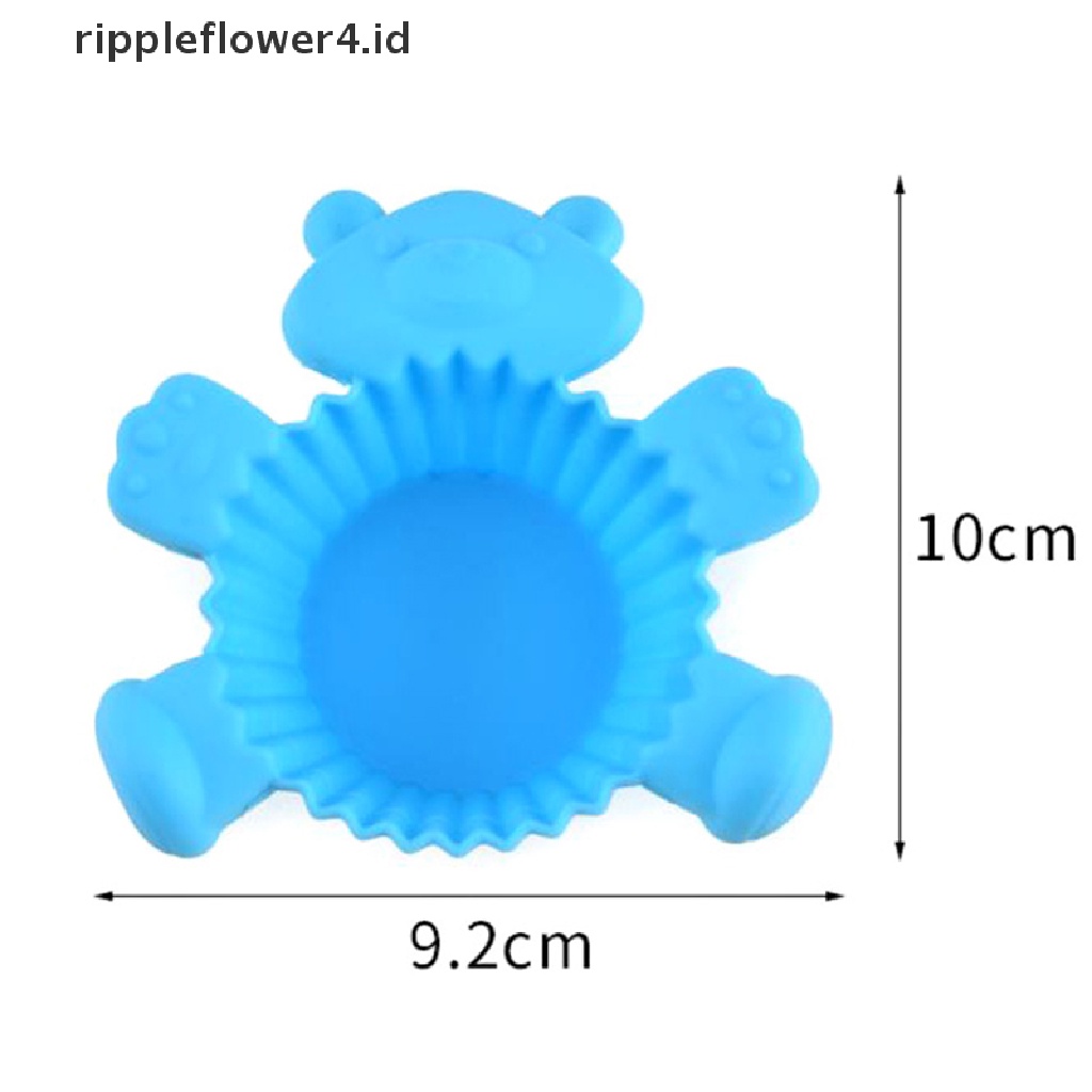 {rippleflower4.id} 1pcs Cetakan Kue Silikon Beruang Kartun Mini Cupcake Baking Mold DIY Kitchen Tools~