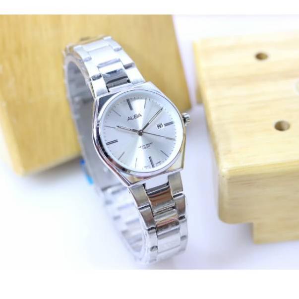 TZS.10De22n ▪ Jam tangan wanita Alba classic GW-272HC balok rantai tanggal aktif free box