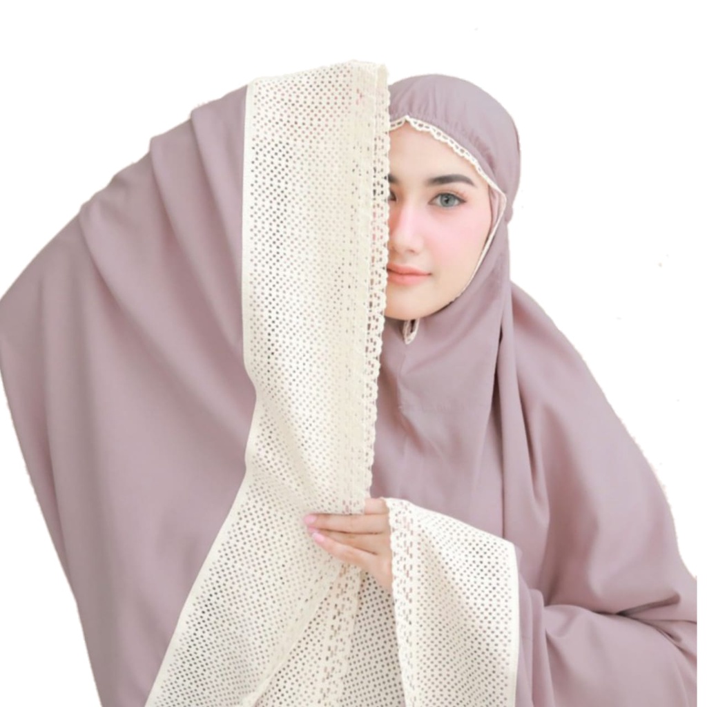 𝐁𝐢𝐫𝐮𝐬𝐡𝐨𝐩𝟑𝟑-Mukena katun Adara Polos Renda Bali Jumbo Dewasa Premium mukena renda bali polos