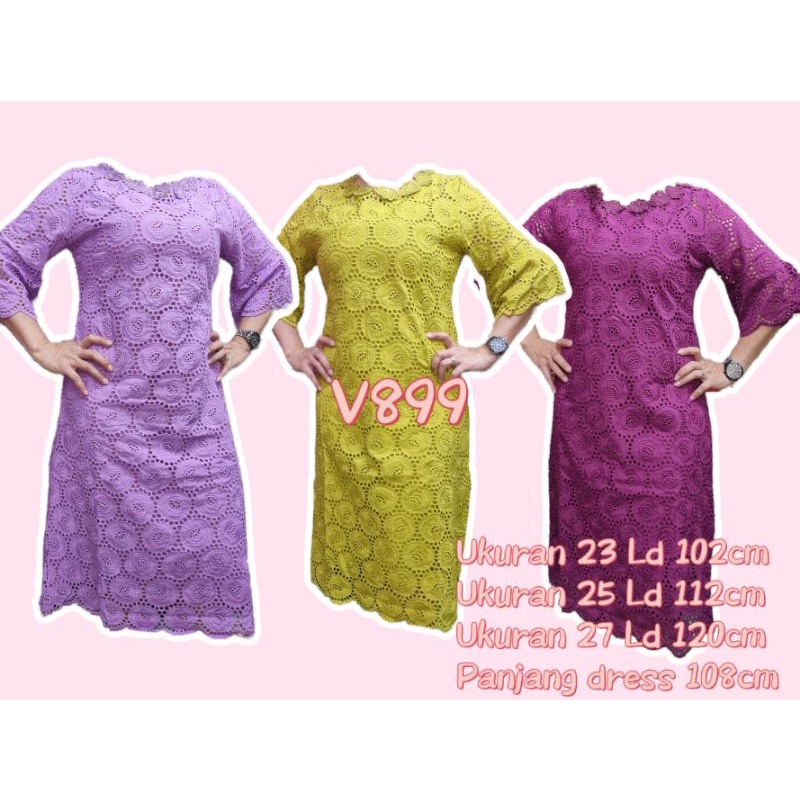 Gaun Dress Katun Bolong Premium Bangkok V899