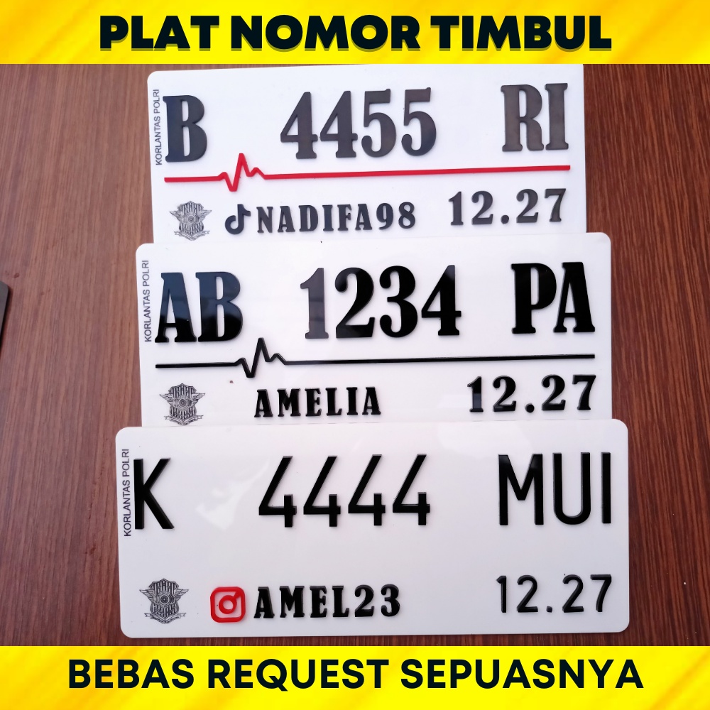 Jual Plat Nomor Motor Putih Baut tanam / Plat nomor Motor Model Baru ...