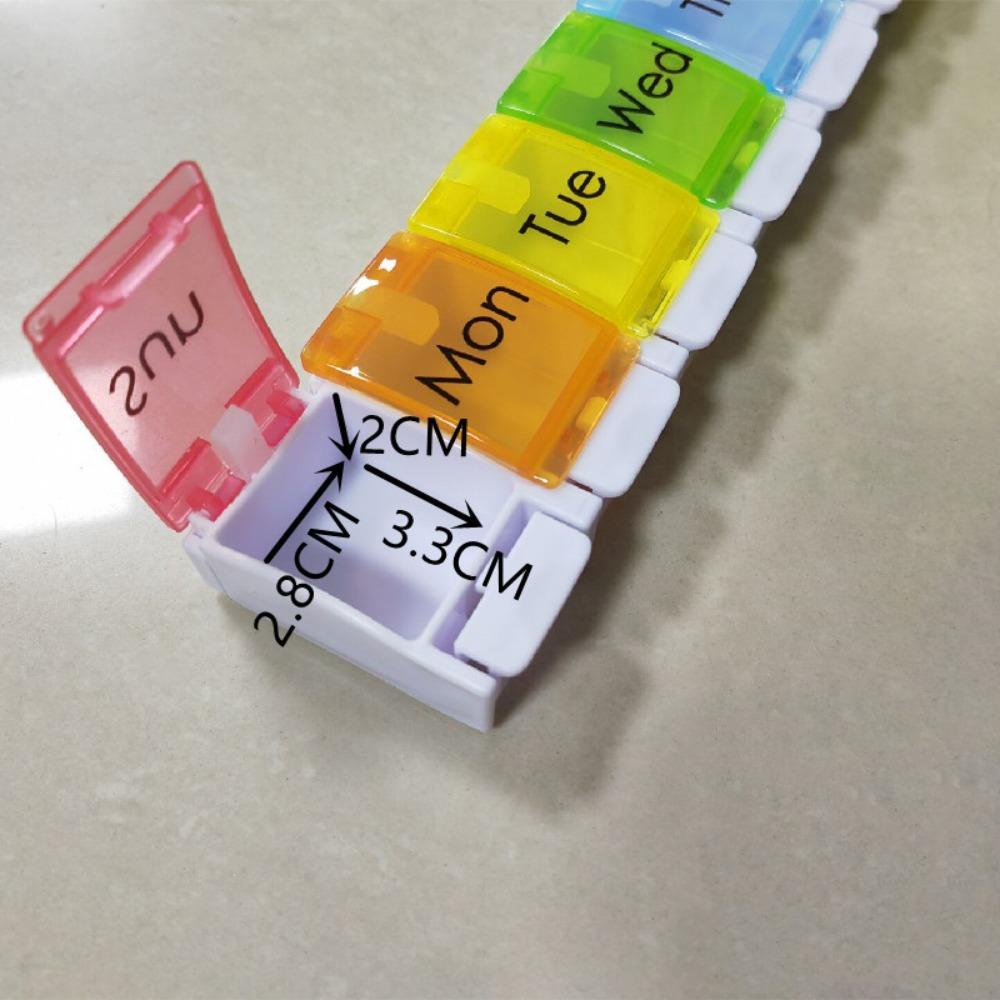 Pill Box Nanas Portable Tipe Tekan Perawatan Sehat 7hari Wadah Dispenser Tablet