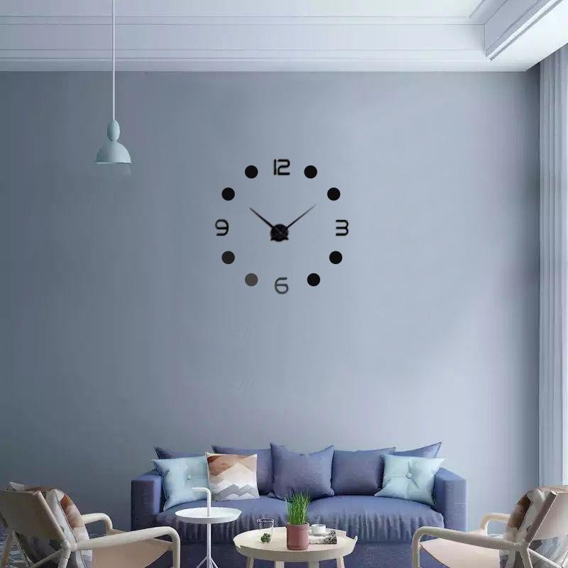 Jam Dinding Tempel DIY analog Dekorasi 3D silent 10 70cm Modern Clock - Kenji Shop