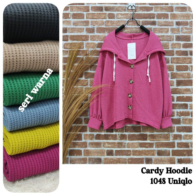 Atasan Hoodie Rajut Import (Ada Topi)#1048-3822