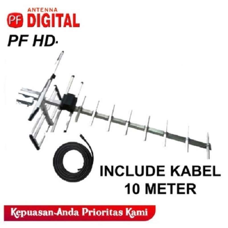 PF Antenna Digital HD 18 Antena Outdoor Digital + Kabel 10 Meter HD18