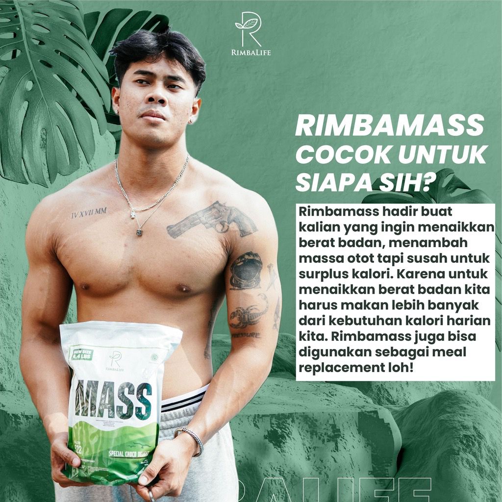 Rimbalife Rimba Mass Gainer 2 lbs 2lbs 900 gr Susu Rimba Life Rimbamass Rasa Cokelat