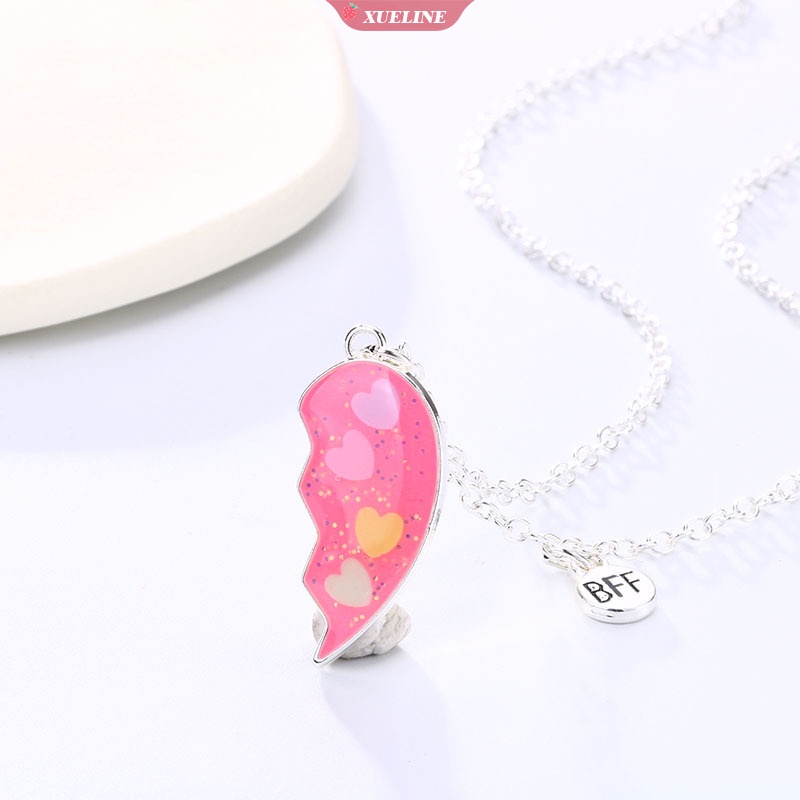 Fashion Berbentuk Hati Huruf Liontin Pria Dan Wanita Dua Set Kalung Persahabatan Hadiah Teman Terbaik BFF Perhiasan Kreatif [ZXL]