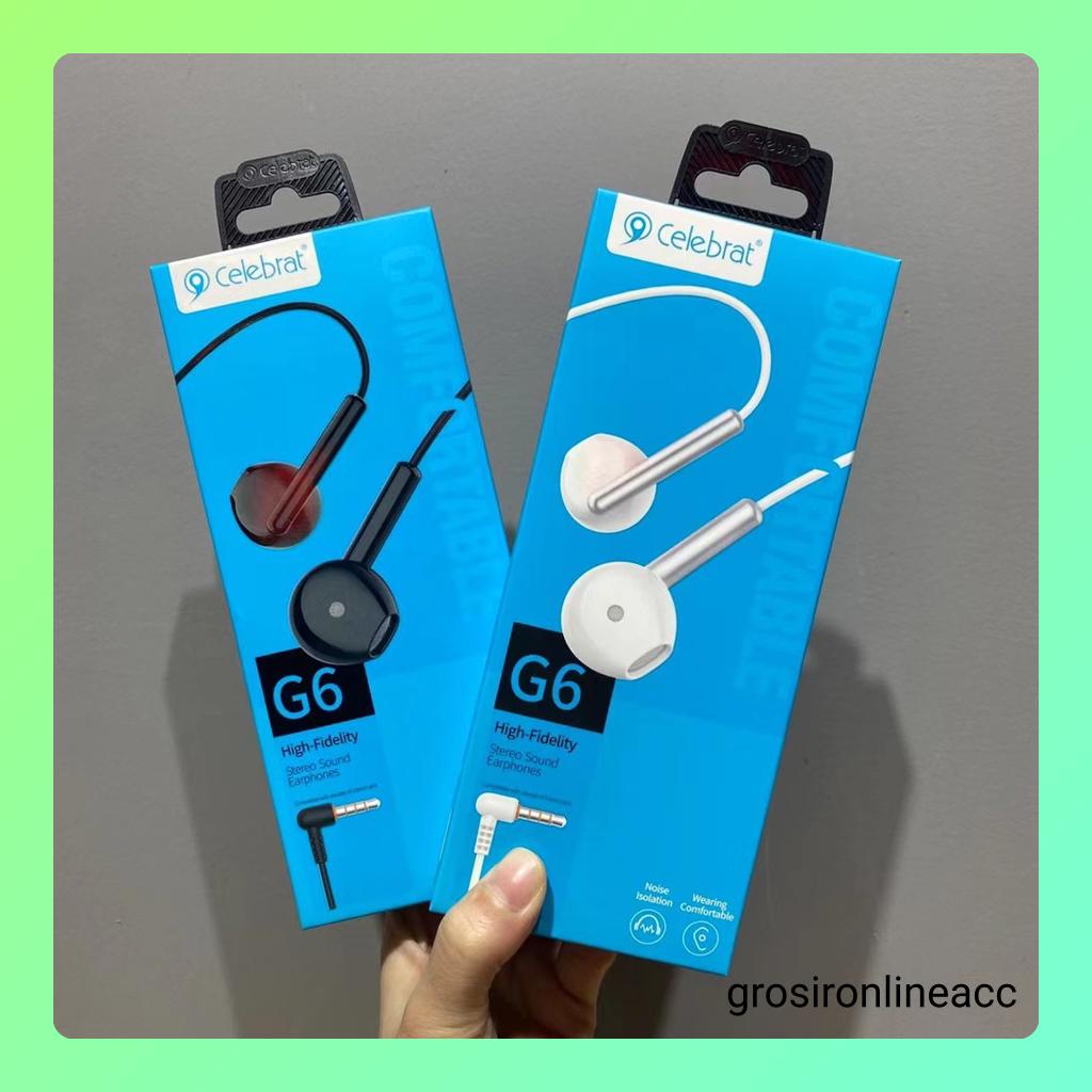 Handsfree Headset Celebrat G3 G6 G19 Pure Sound High Quality In-Ear Earphone with Mic Clear balanced acoustic sound
