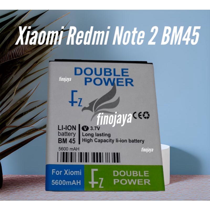 Baterai Xiaomi Redmi Note 2 Battry Bateri BM45 Dobel Power fz