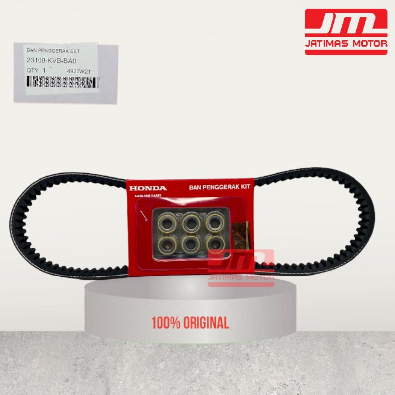 23100-KVB-BA0 V belt vario + roller 1 set vario 110 lama techno karbu ORI AHM