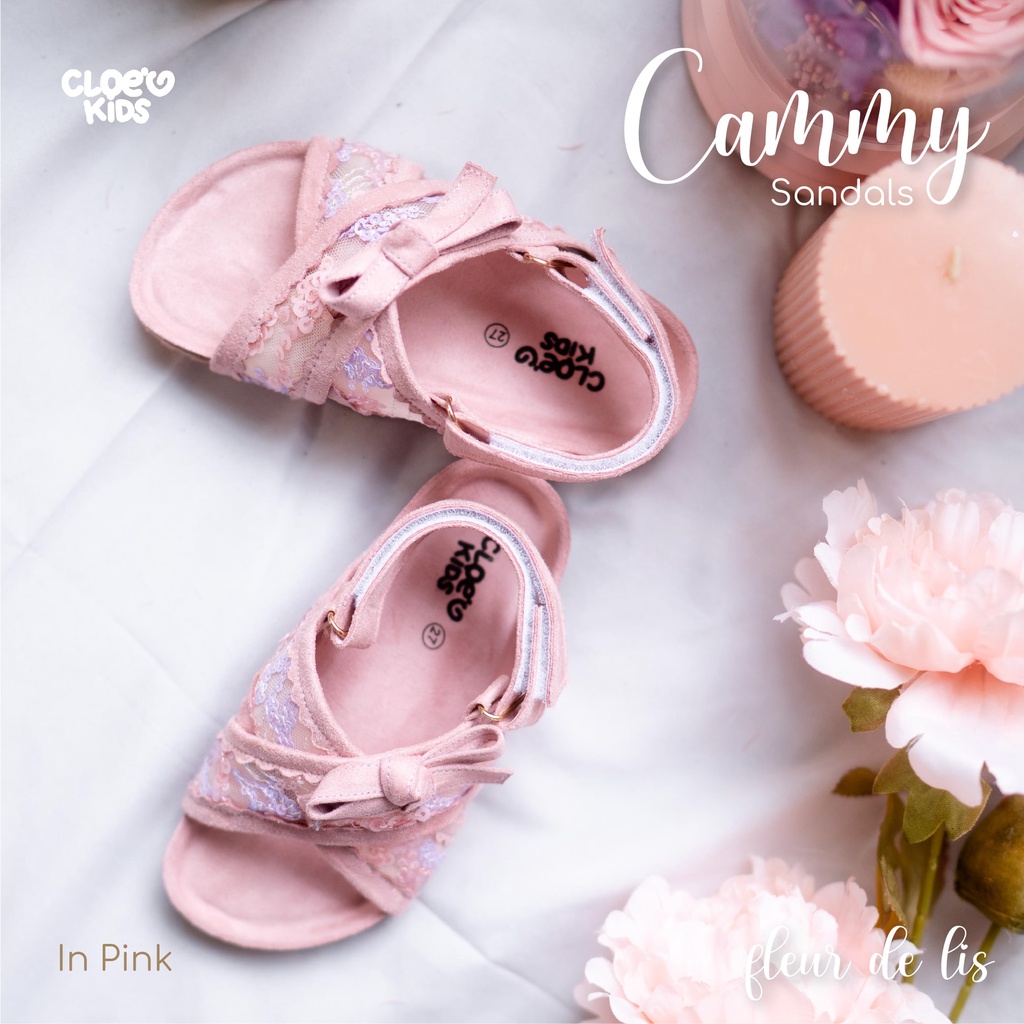 CLOEVKIDS - Cammy Sepatu Sandal Anak Lucu - Fleur de Lis