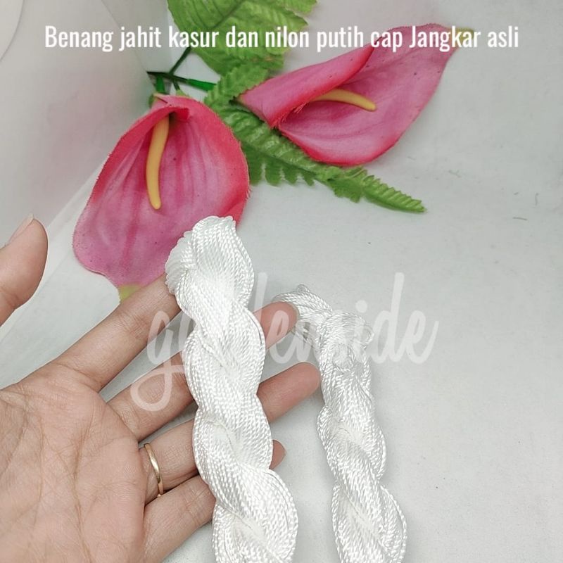 Benang nilon putih cap Jangkar asli per pcs