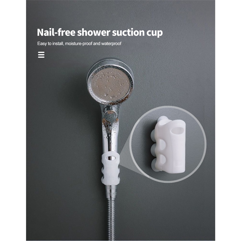 Yamata Braket Silikon Pegangan Shower / Peralatan Kamar Mandi / Pegangan Kepala Shower Kamar Mandi / Holder Shower Silikon Tempel / Aksesoris Kamar Mandi