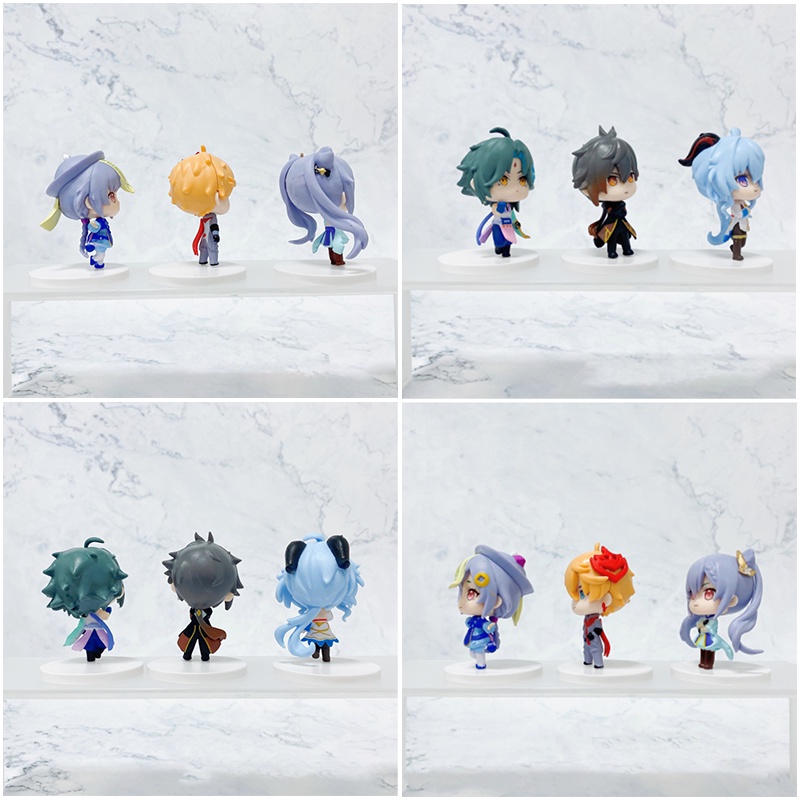 Angka Genshin Impact Pvc Q Version Aman Dan Tidak Beracun Set 6pcs