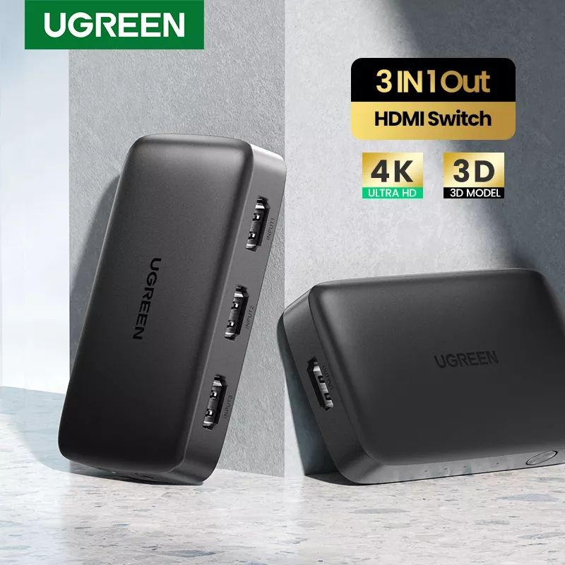 Ugreen HDMI 4K Switcher 3 in 1 Out