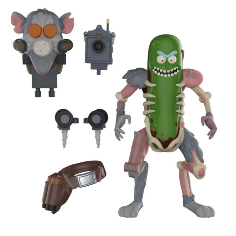 [Elegan] Acar Rick Action Figure Kartun PVC Dekorasi Mobil Rick And Morty Timun Tikus Helm Model Mainan Model Kolekte