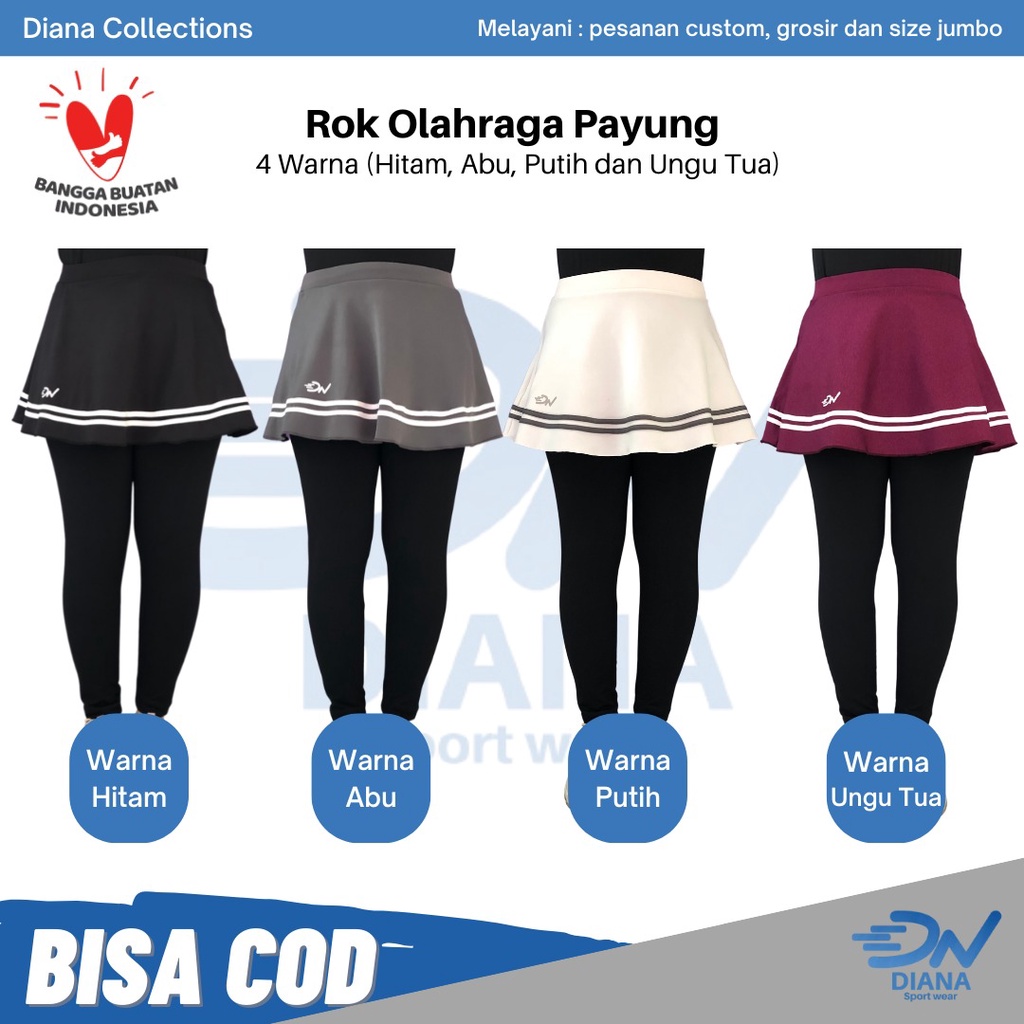 Rok olahraga model payung | Tennis skirt | Rok olahraga jumbo | Rok olahraga senam zumba lari gym po