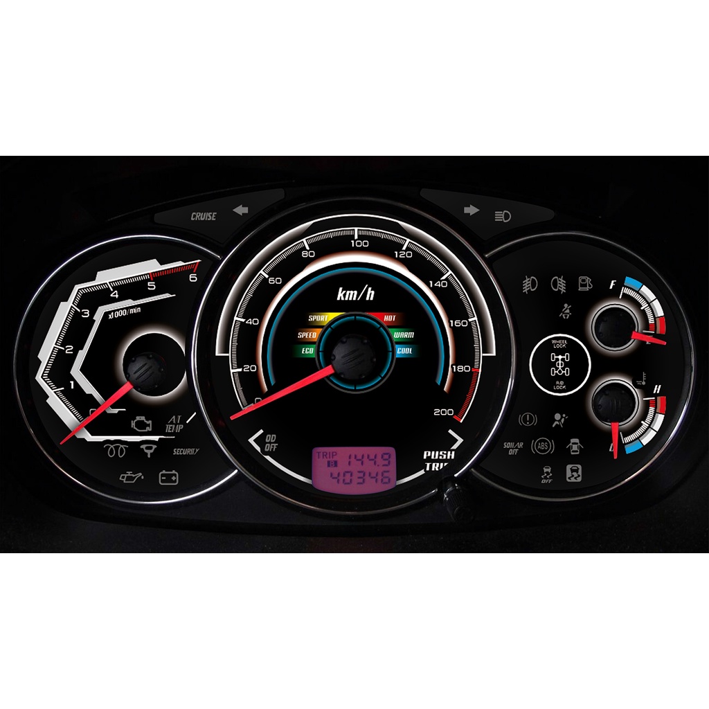 Jual Custom Speedometer Pajero Speed Techno White Shopee Indonesia
