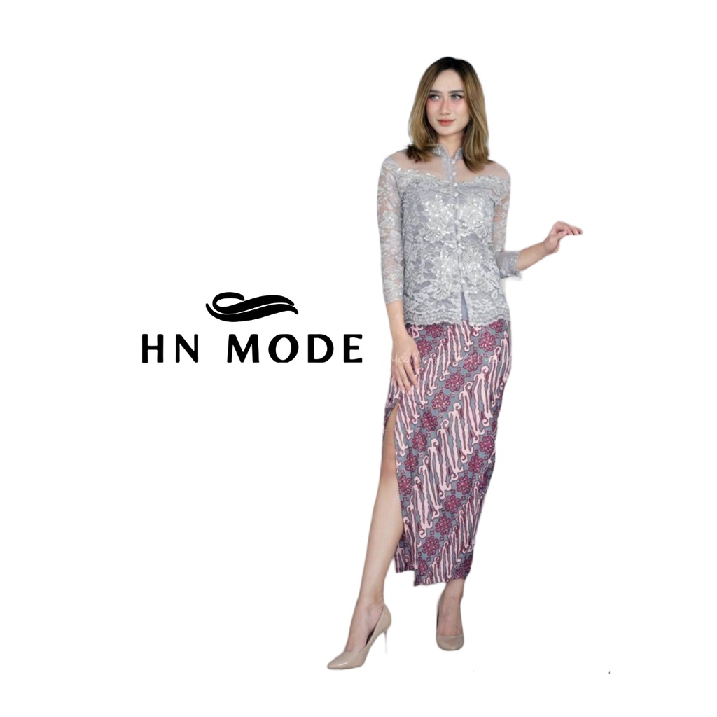 HN MODE - Setelan kebaya semi payet BSP mix rok span / kebaya modis