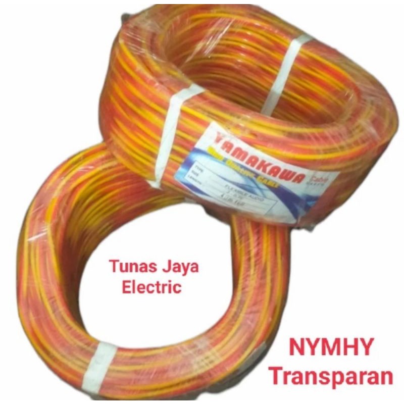 Kabel Listrik NYMHY Transparan 2x0,75mm @40M Full YAMAKAWA