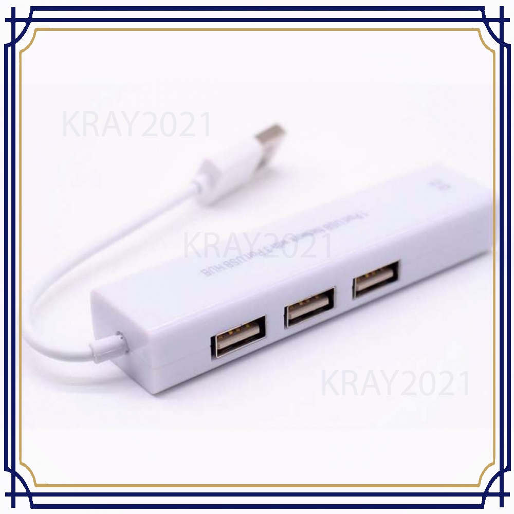 USB to LAN Ethernet External Network Card with USB Hub -HB370