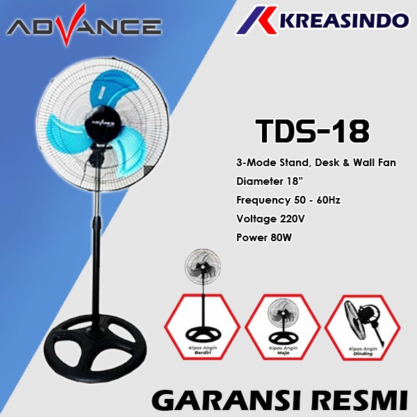 Advance TDS-18 TDS18 Kipas Angin 3in1 18&quot; 18 inch