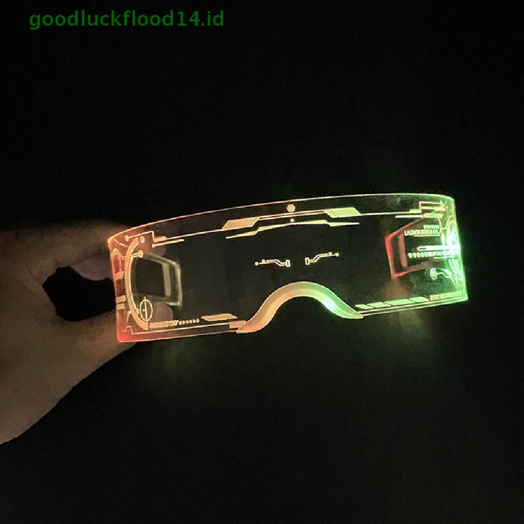 [GOOGFOUR] Kacamata Bercahaya LED Kacamata Visor Elektronik Kacamata Menyala Kacamata Prop Untuk Festival KTV Bar Pesta Kinerja Anak Dewasa Hadiah [TOP]
