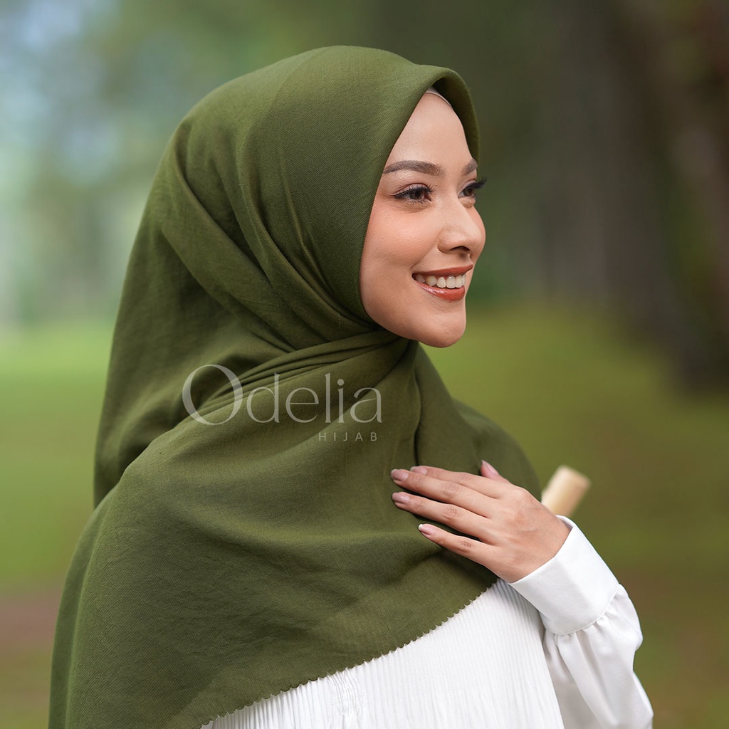 Daily Hijab Segiempat VOAL square Premium Polos WARNA AVOCADO - voal premium 115X115cm - Kerudung voal  Terbaru Cod