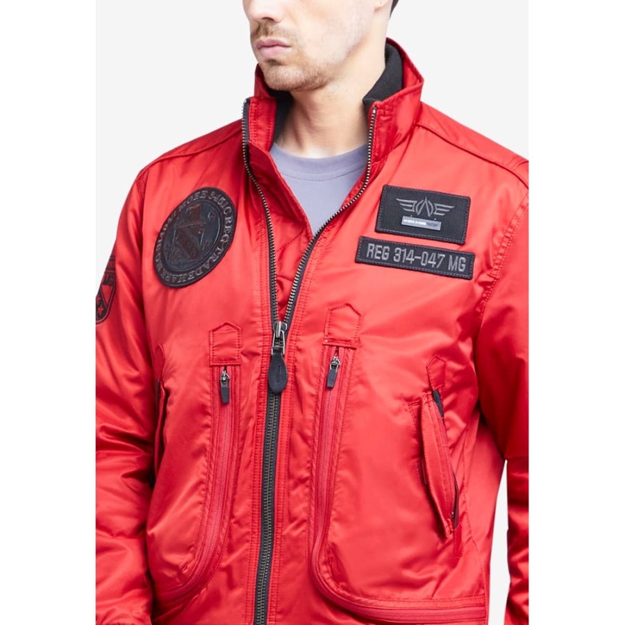 JAKET BOMBER MGEE CROSS C018 - RED