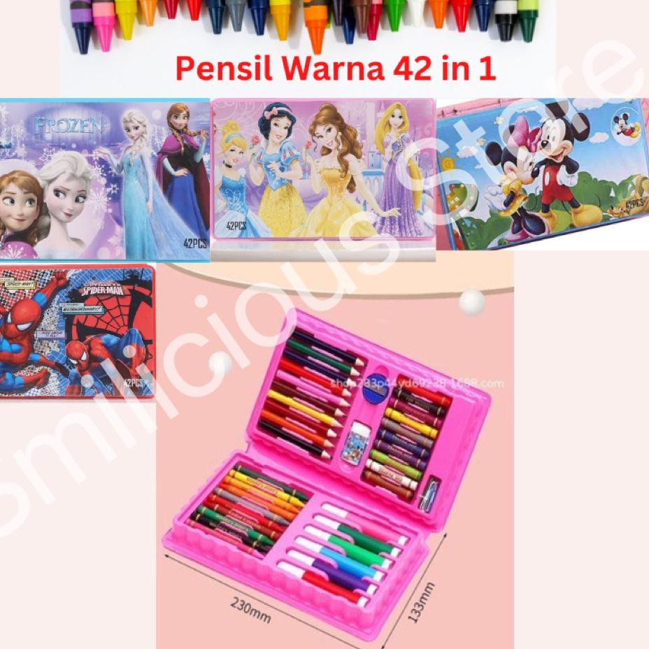 

Paling Baru Pensil Warna 42Pcs In 1 Crayon Anak Art Set Alat Lukis Menggambar Seni Kerajinan Anak NFG#