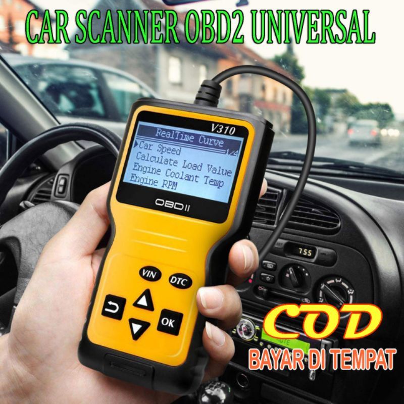 New Alat Scaner Mobil OBD2 Scanner Mobil OBDII Universal Pendeteksi Kerusakan Mesin Mobil Pembaca