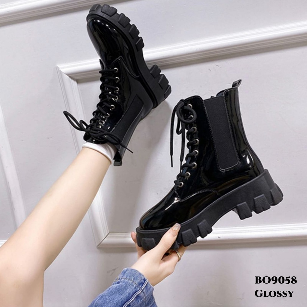 PRF Sepatu Boots Platform Stylish Korea BO9058