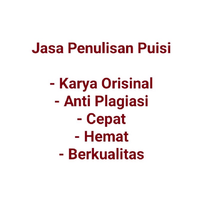 Jasa Penulisan Puisi