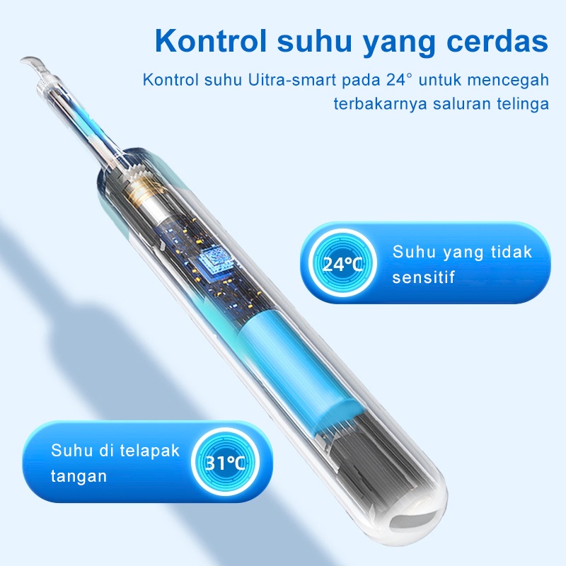 AmazeFan korek kuping LED smart Visual Earpick Wireless Korek Kuping Endoscope alat pembersih telinga pembersih telinga bayi smart camera pembersih kuping waterproof korek kuping earpick led bayi silicon korek telinga pembersih kuping WIFI