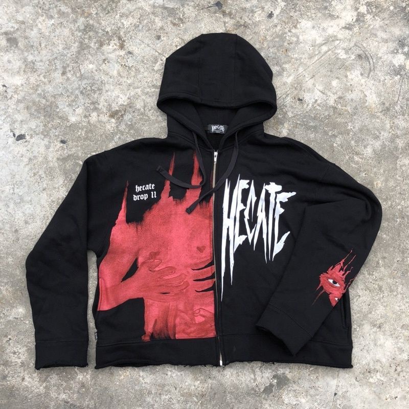 Hecate Zip Hoodie paint z drop 11