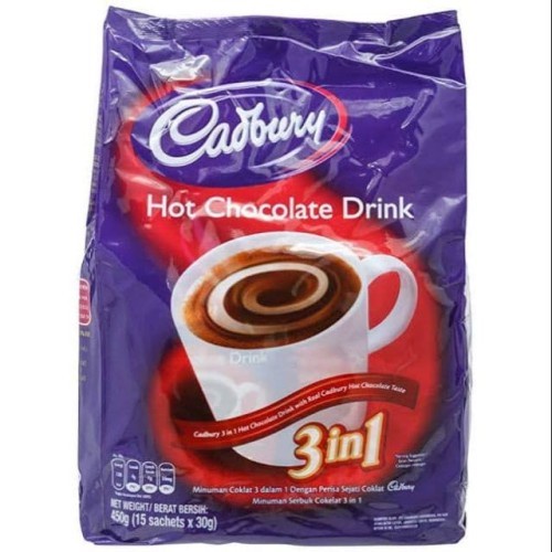 

Cadburry Hot Chocolate Drink 3 In 1 / Minuman Serbuk Coklat 450 Gr