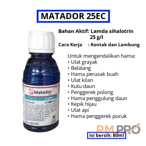 Matador 25 Ec 80ml Insektisida Racun Obat Semprot Pembasmi Ulat Walang Kutu Daun Atau Pestisida Untu