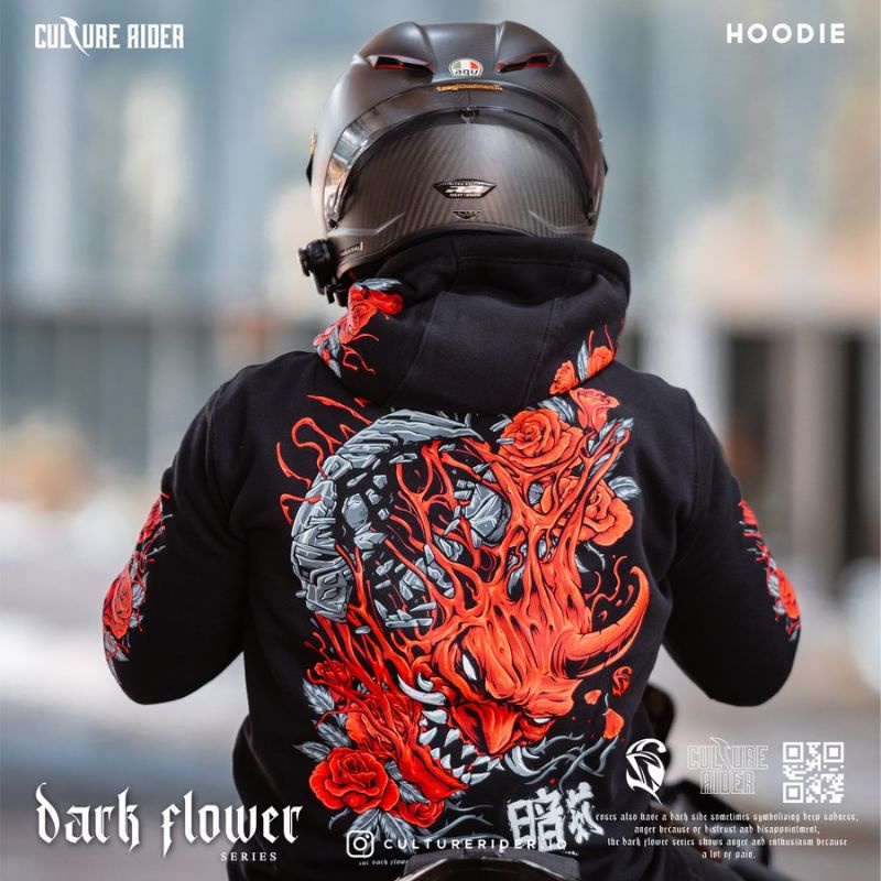 HOODIE  CULTURE RIDER DARK FLOWER