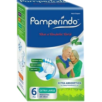 POPOK DEWASA | ADULT DIAPERS PAMPERINDO SIZE  XL ISI 6 PCS POPOK