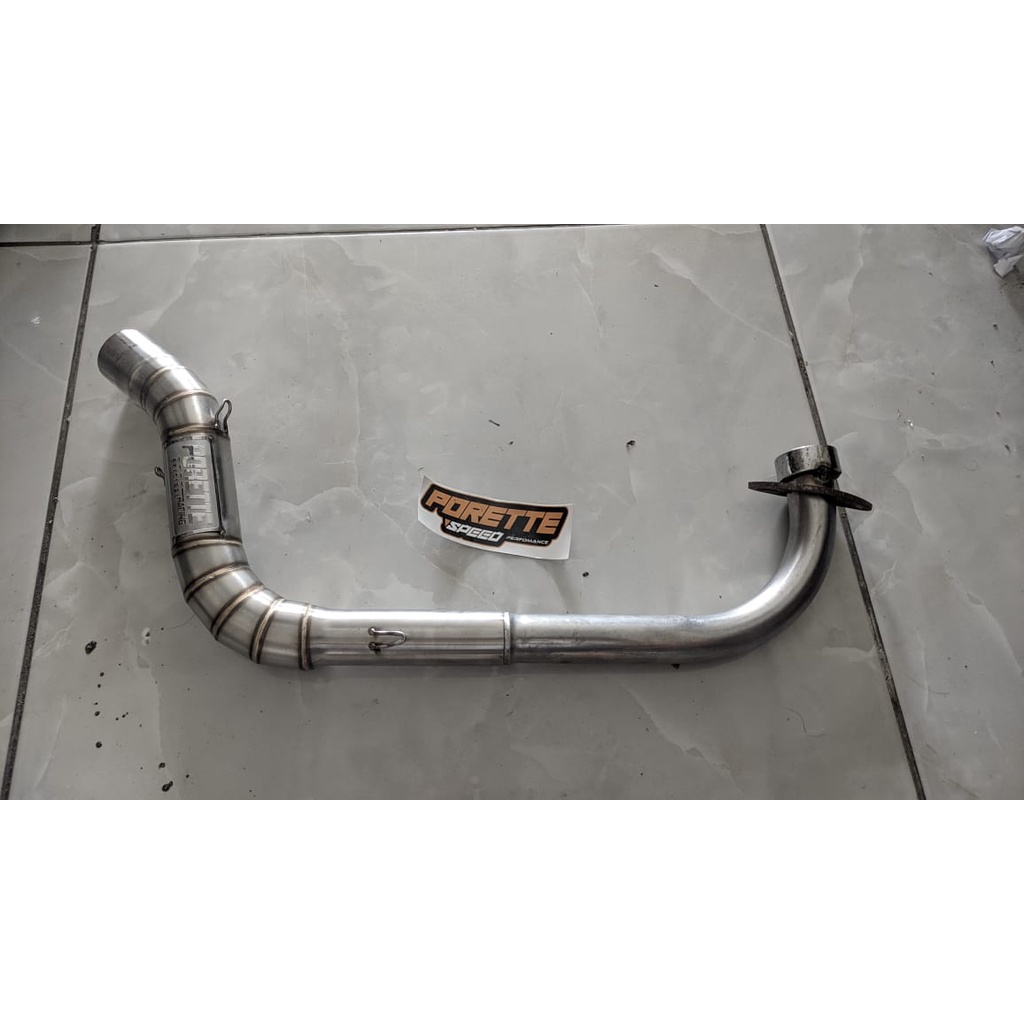Leher knalpot pnp motor xeon karbu fi stainless inlet 38 mm
