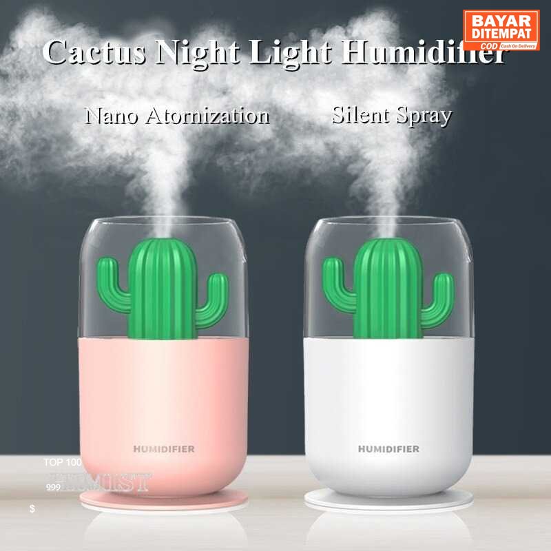 ( ORI ) HIMIST Air Humidifier Pelembab Udara Aromatherapy Kaktus 300ML - Y07
