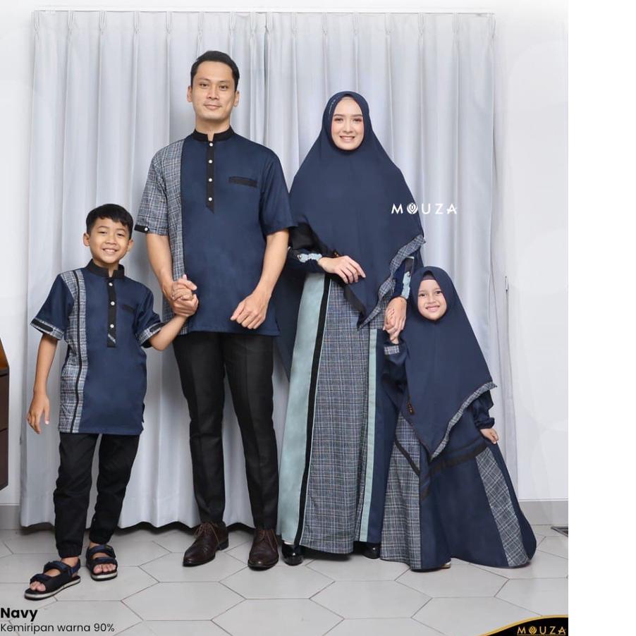 Model Baru Reiby Sarimbit Mouza Seragam Keluarga Lebaran 2022 Katun Adem Ashley Mahesh by Mouza Indo