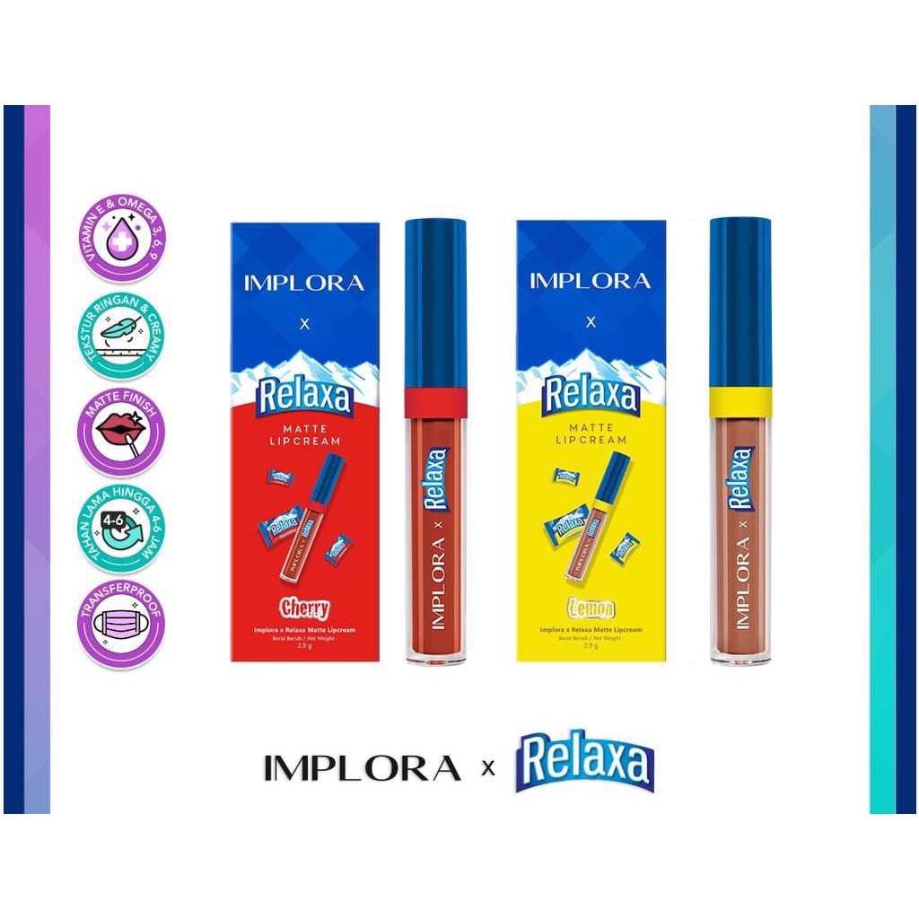 [ IMPLORA ] Lip Cream Matte Relaxa Special Limited Edition BPOM