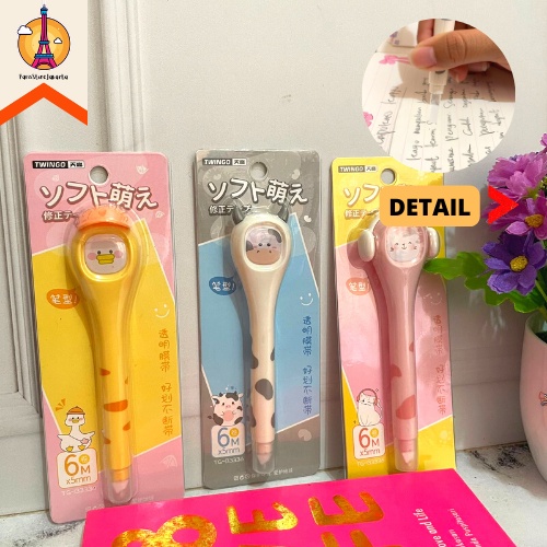 

Correction Tape Twinggo TG-B3336 Model Zoo Panjang Lucu Tip X Tipex Kertas Tip Ex Unik Penghapus Fancy Best Gift Stationery For School Alat Tulis Kantor Sekolah Ready Grosir