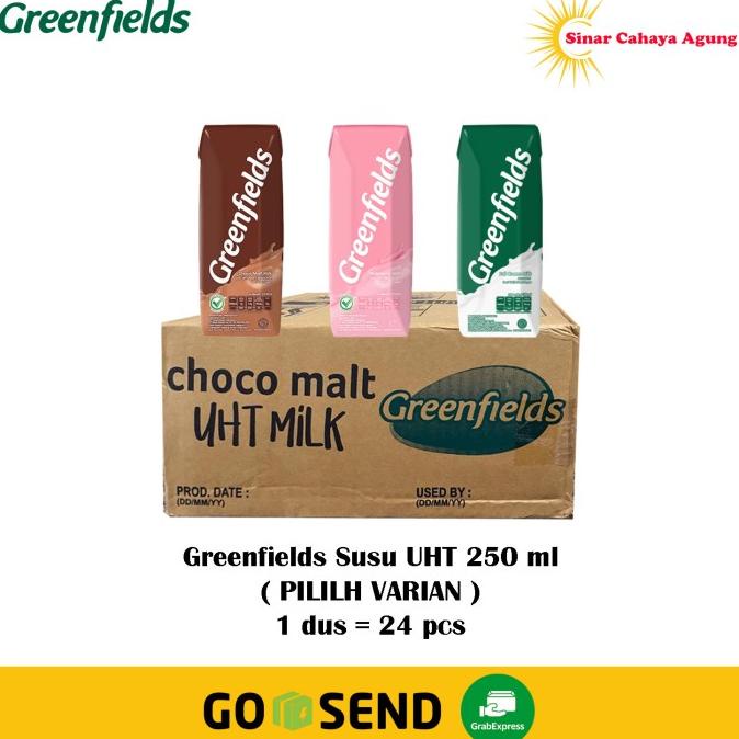 

(1 dus = 24 pcs) Susu UHT Greenfields Greenfield 250 ml TERLARIS TERPERCAYA ORIGINAL